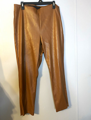 Old Navy Women s Brown Faux Leather Extra High-Rise Skinny Pants