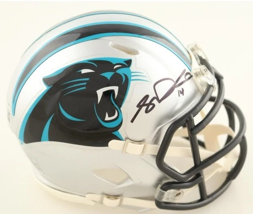 Sam Darnold Signed Carolina Panthers Riddell Speed Mini Helmet Beckett Witnessed