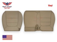 2002-2003 Ford F150 Lariat 6040 Split Bench Bottom Tan Vinyl Seat Covers