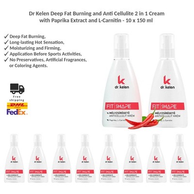 Dr Kelen Deep Fat Burning and Anti Cellulite 2in1 Cream with Paprika 150ml x 10