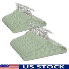 Non-Slip Velvet Hangers 100 Pack Ultra Slim Space Saving Clothing Organizer New