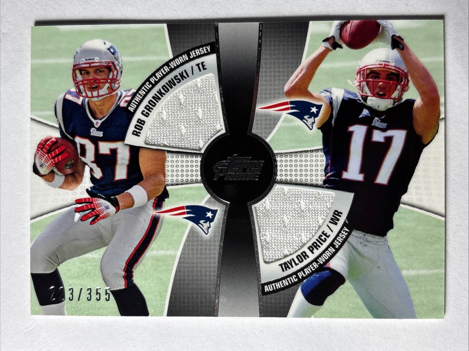 2010 Topps Prime Rob Gronkowski Price Rookie Jersey Patriots 223/355!!