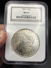 1881 S Morgan Silver Dollar $1 NGC MS 65. Nice And White