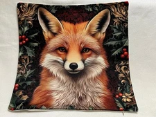 William Morris Abstract Floral Fox Design Linen Throw Pillow Cover Home Decor