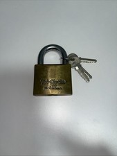Tri Circle 266 Padlock 3keys Heavy Duty Great Condition