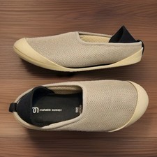 Mahabis Summer Slipper Shoe removable soles unisex Women 5-6 Men 4 Beige Mesh