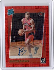 Scottie Barnes 2021-22 Panini Donruss Choice Red Rated Rookie Signatures /99 RC