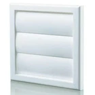 Extractor Fan Vent Cover White Wall Grille with Gravity Shutters for 100-125-150