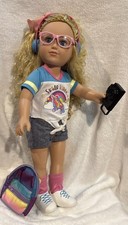 My Life Blonde Hair/Blue Eyes 18" doll and accessories Glasses