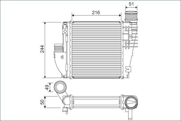 Valeo LadeluftküHler 822927 FüR CitroËN Ds Opel Peugeot Vauxhall-image