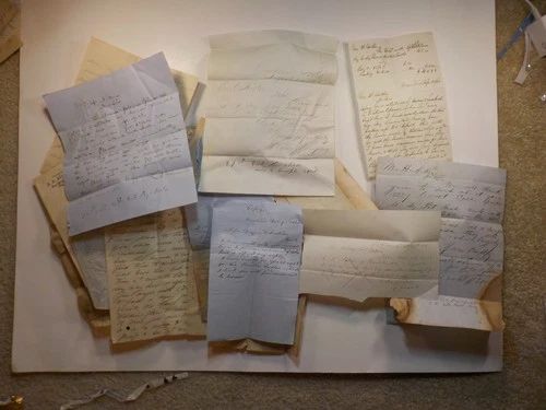 26 Antique Letters 1800s Aiken Family Archive Lot Franklin New Hampshire VTG