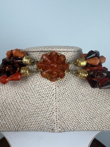 Collana Vintage Multi Otto Fili Girocollo Perline Dichiarazione 23” Non Marcata - Foto 4 di 8