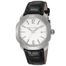 BVLGARI Octo Roma OC41C6SLD Silver Stainless Steel Men's Watch New in Box