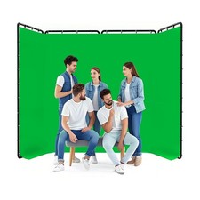 7.87ft x 13.12ft Green Screen Backdrop with Stand, Large Professional Collaps...