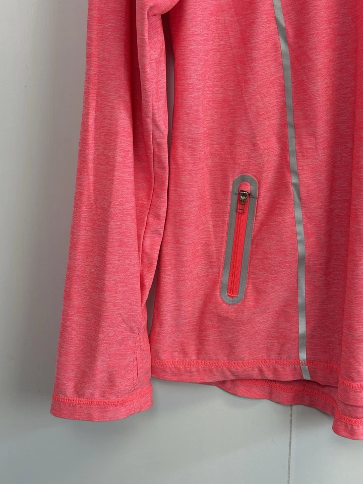 Top activo Avia para mujer L rosa cuello en V manga larga transpirable poliéster bolsillo con cremallera Foto 4 de 4