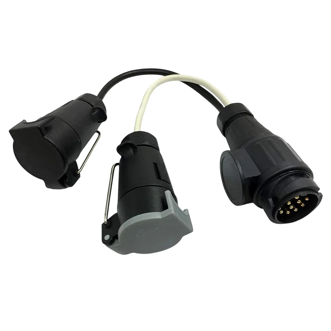 13 Pin To 7 Pin Euro Trailer Towing Adaptor 12N/12S Caravan Trailer Towing