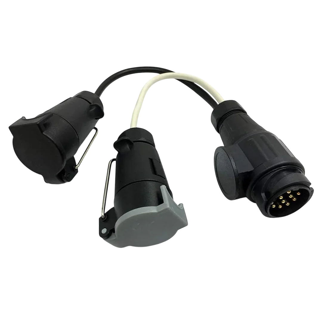 13 Pin To 7 Pin Euro Trailer Towing Adaptor 12N/12S Caravan Trailer Towing