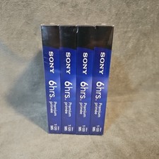 Sony T120VR Blank VHS Tapes 4 Pack Sealed New Premium Grade 6 Hours Lot of 4