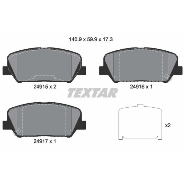 Textar BremsbeläGe Vorne FüR Hyundai I30 Coupe KIA Cee'd Sportswagon Pro-image