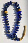 Vtg Chunky Cobalt Blue Hand Crafted Lrg Glass Prayer Beads Necklace Decor Tasbih — photo 5