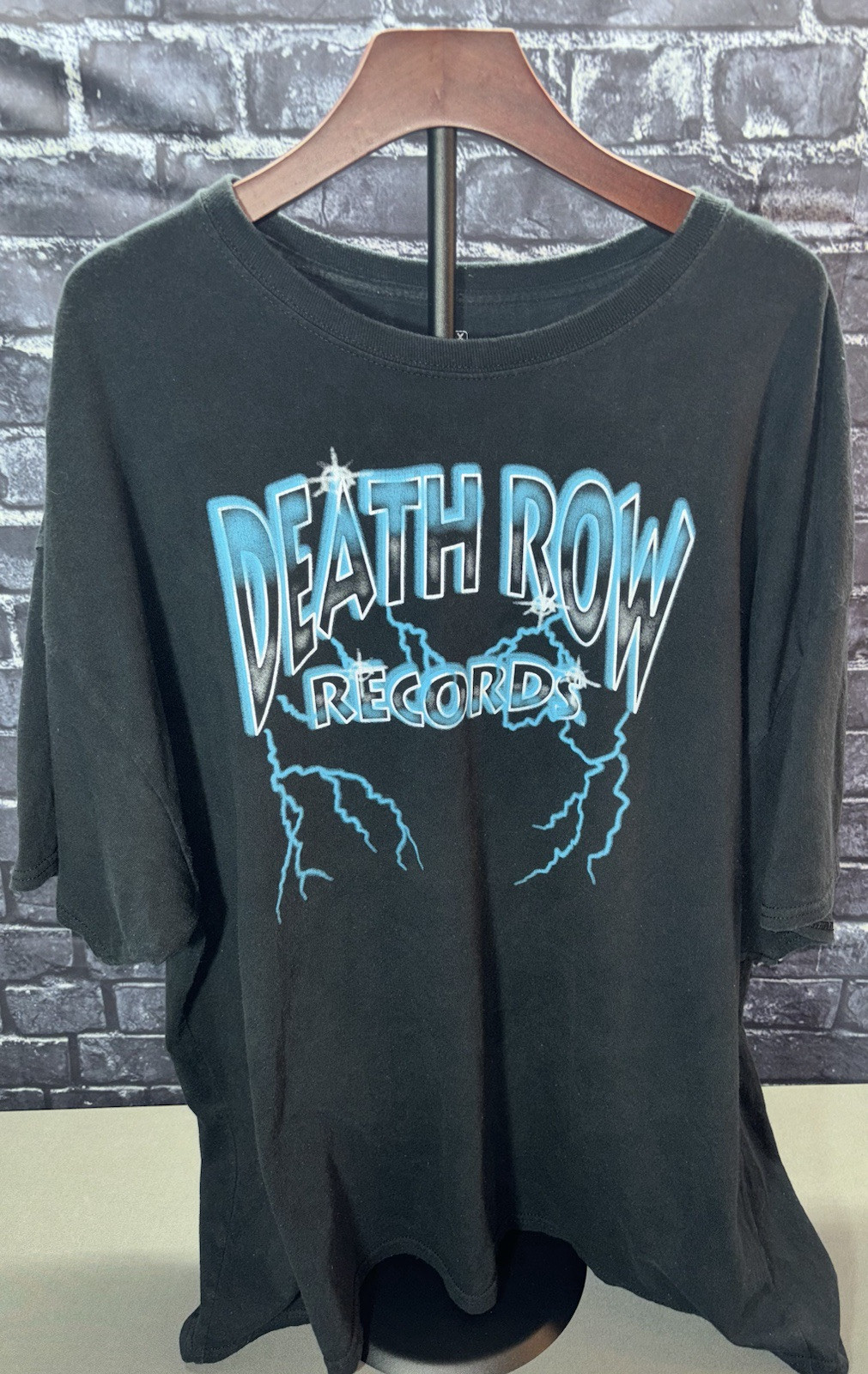 FILA T shirt grafica logo lampo Death Row Records 3XL musica hip hop rap