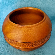 Handmade Swamp Kauri Wood Bowl 3.5"x5"New Zealand artisan signed Bryden Crawford