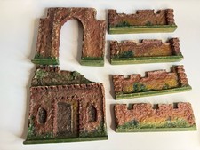 Very Interesting Rare Antique Dung / Wooden Fort - Indian Made For Toy Soldiers