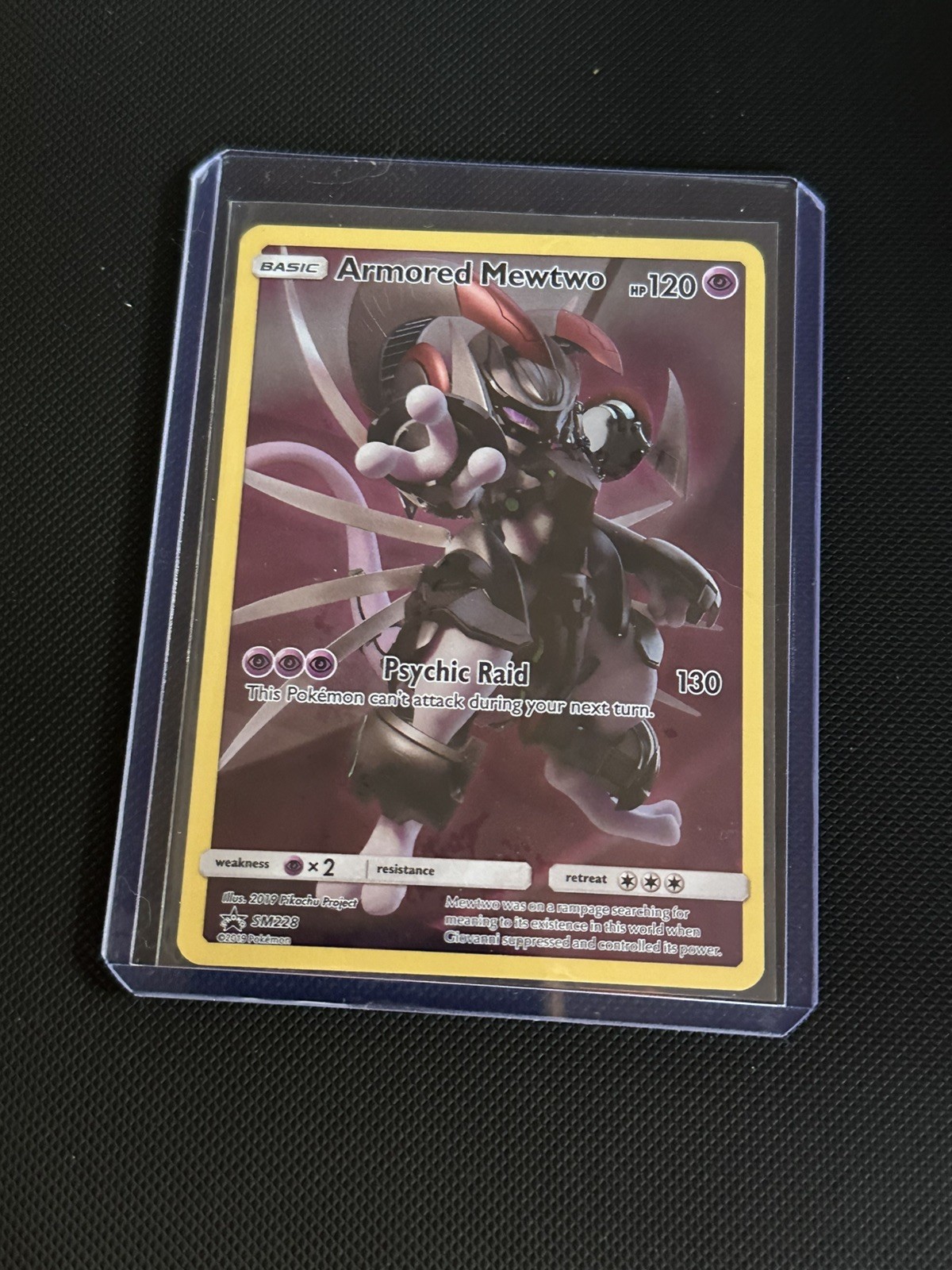 Pokémon TCG Armored Mewtwo Holo Rare Black Star Promo Card SM228