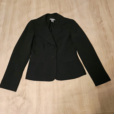 Ann Taylor Size 0 Black Office Career Blazer Corporate Professional Work 