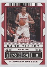 2020 Contenders Draft Picks Variation Game Ticket Red D'Angelo Russell #37 0e7h