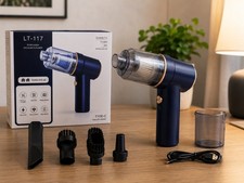 Handheld Car Vacuum Cleaner, 9000Pa Vacuum Cleaner and Air Duster, 120W Blue