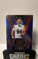 2025 Panini Select - Rookie Swatches Mason Graham #RSW-MGM Blue Prizm (MEM, RC)