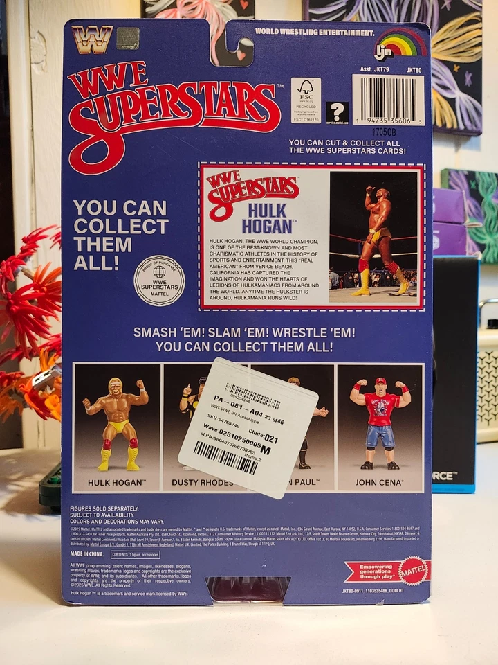 ✅WWE LJN MATTEL SUPERSTARS ✅TARJETA NEGRA HULK HOGAN FIGURA DE ACCIÓN RETRO PERSECUCIÓN ¡NUEVO! Foto 2 de 2