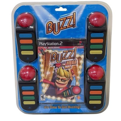 BUZZ The Mega Quiz Bundle Sony PlayStation 2 PS2 New Factory Sealed Read