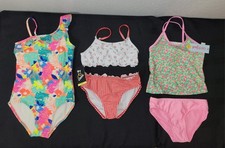 Art Class and Cat  Jack 1pc/2pc Swimsuits Girls Size M 8 . Set Of 3. New