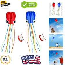 Large Octopus Kites, Long Tail Beautiful Easy Flyer Beach Kites, Good Kite fo...