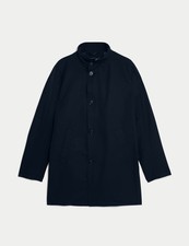 Marks & Spencer Mens Dark Navy Mac Coat - M&S