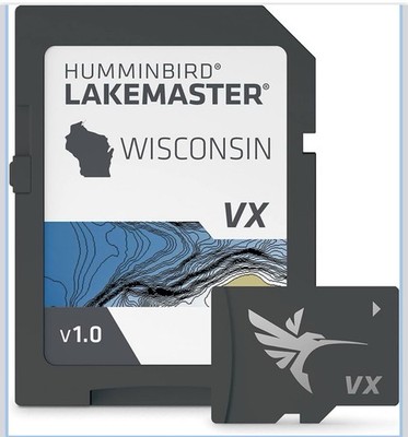 Humminbird 601010-1 LakeMaster VX Wisconsin V1 Map SD Card for Fish Finders