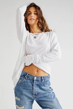 Free People We The Free Arden White Ivory Oversized Tunic Tee T Shirt Top Small
