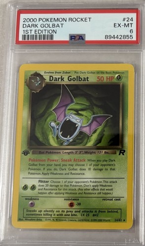 Dark Golbat (1st Edition) graded PSA 6 for sale on eBay