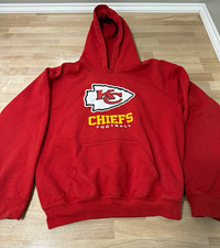 Kansas City Chiefs NFL Football Pullover Hoodie Sweatshirt Red Youth Large