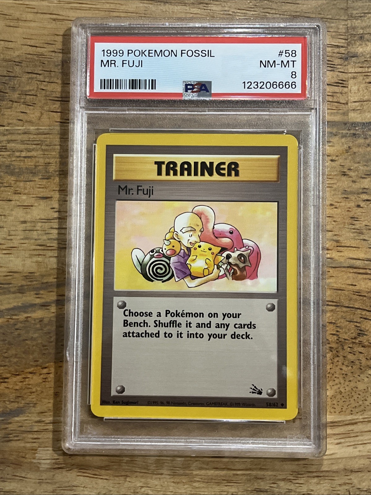 GRADED PSA 8 1999 Pokemon Fossil Mr. Fuji #58