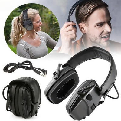 Folding Electronic Shooting Ear Protection for Gun Range， Noise Block Headphones