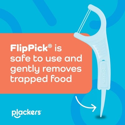 Plackers Twin Line Dental Floss Picks, Dual-Line Tuffloss, Easy Storage, Cool 