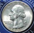 1951 S Washington Quarter --BU {{{D369