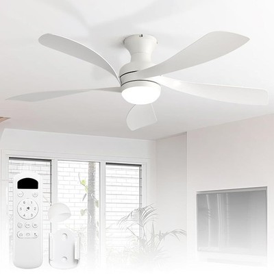 Sofucor 52 In Low Profile Ceiling Fan Remote Bedroom Living Room Patio DC Motor