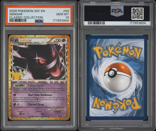 2026 PSA 10 GENGAR POKEMON 30TH CELEBRATION CLASSIC COLLECTION #94 | eBay