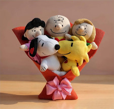 Large 13" Peanuts Plush Bouquet Snoopy-Woodstock-Charlie Brown-Lucy-Sally by Ruz