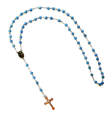 Saint Michael Blue Beads Rosary