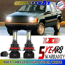 Led Headlight Kit 9004 White 6000k Hilo Beam For Jeep Grand Cherokee 1996-1998